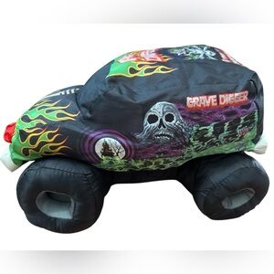 Monster Jam Grave Digger Monster Truck Soft Plush 14”‎ Stuffed *Autographed*